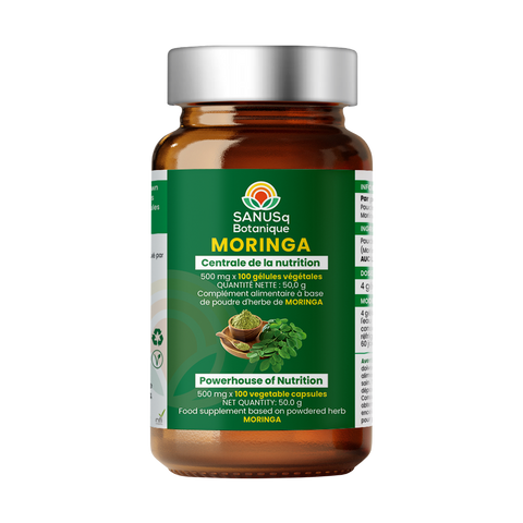 Gélules (végétales) de feuilles de Moringa Oleifera - 500 mg | SANUSq Health