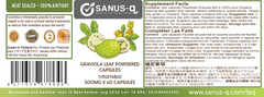 Capsules de feuilles de graviola en poudre (végétales) – 500 mg | SANUS-q