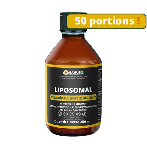 Vitamine C liposomique avec glutathion - 250ml | SANUSq Health