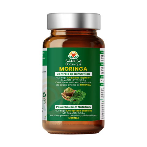 Gélules (végétales) de feuilles de Moringa Oleifera - 500 mg | SANUSq