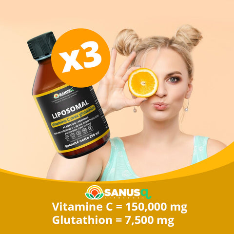 Pack de Liposomale Vitamine C avec du Glutathion | SANUSq Health
