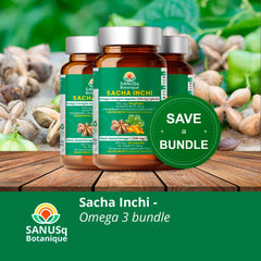 SANUSq Botanique Sacha Inchi plant-based Omega 3 savings bundle – 3 bottles 220mg per capsule