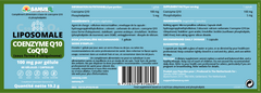 SANUSq Health CoQ10 liposomal 100mg étiquette complément – ingrédients informations nutritionnelles 60 gélules