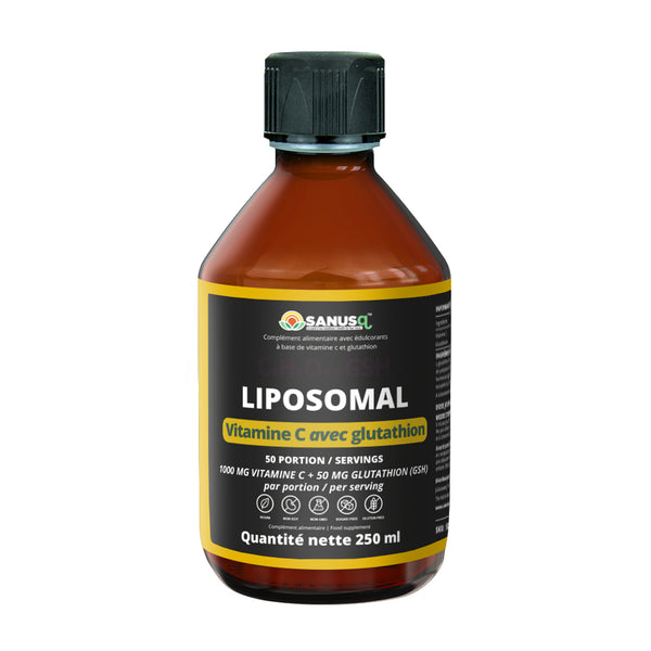 Vitamine C liposomique avec glutathion - 250ml | SANUSq Health