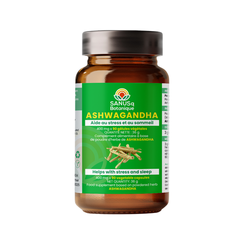 Ashwagandha ( Withania Somnifère ) gélules - 400 mg | SANUSq Health