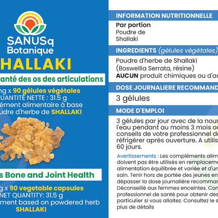 Shallaki supports bone and joint health organic capsules